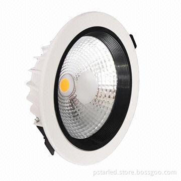 Slim LED downlight with 120° beam angle, high CRI, CE/FCC certified, RoHS Directive-compliant